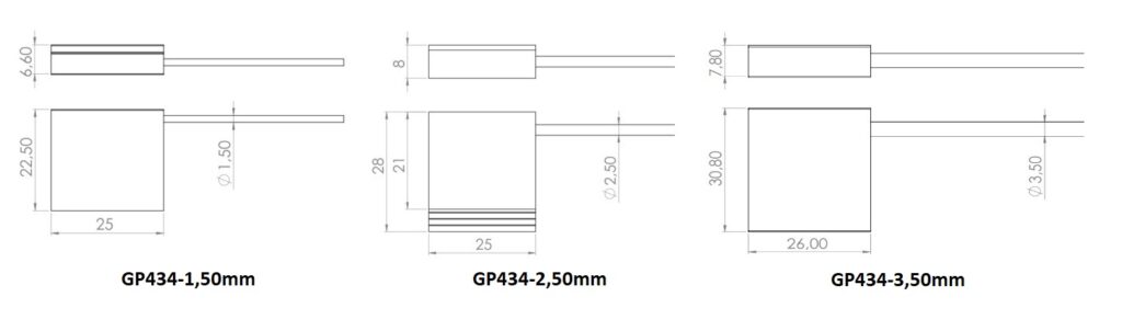 GP434 Alüminyum Gövdeli Kablo Mühür Teknik Çizim